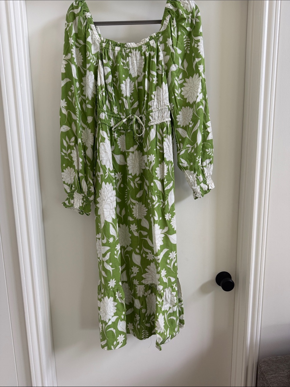 Ava & Viv Green and White Floral Maxi Dress